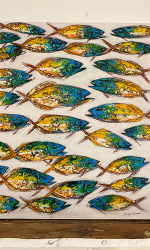 grand tableau poissons avec couleurs