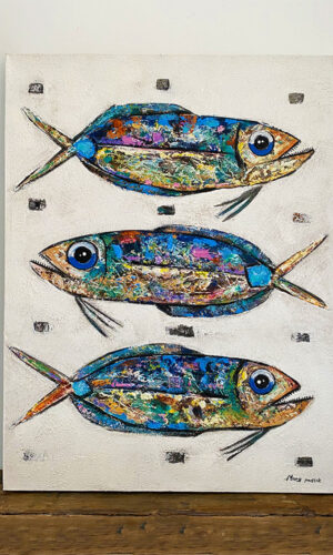 tableau poissons colorés