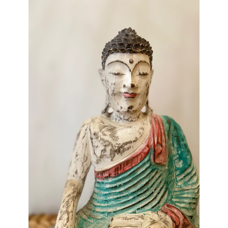 Bouddha assis en bois – Image 3