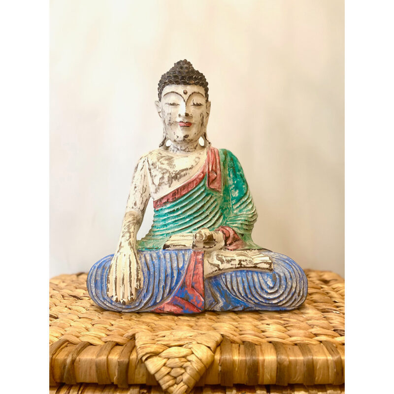 Bouddha assis en bois – Image 4